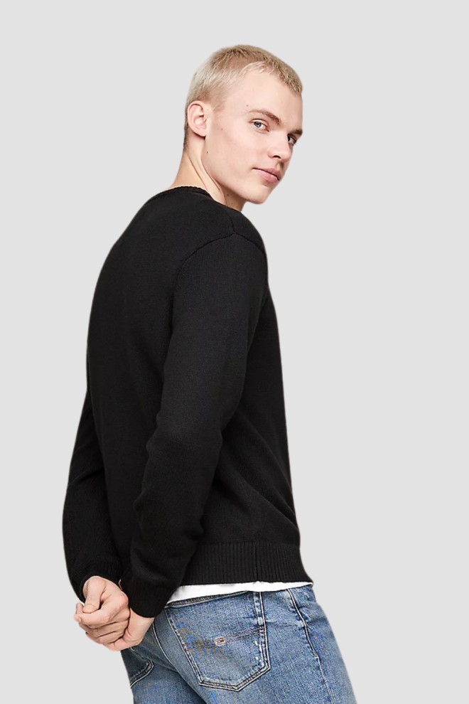 TOMMY JEANS Pulover negru pentru bărbați