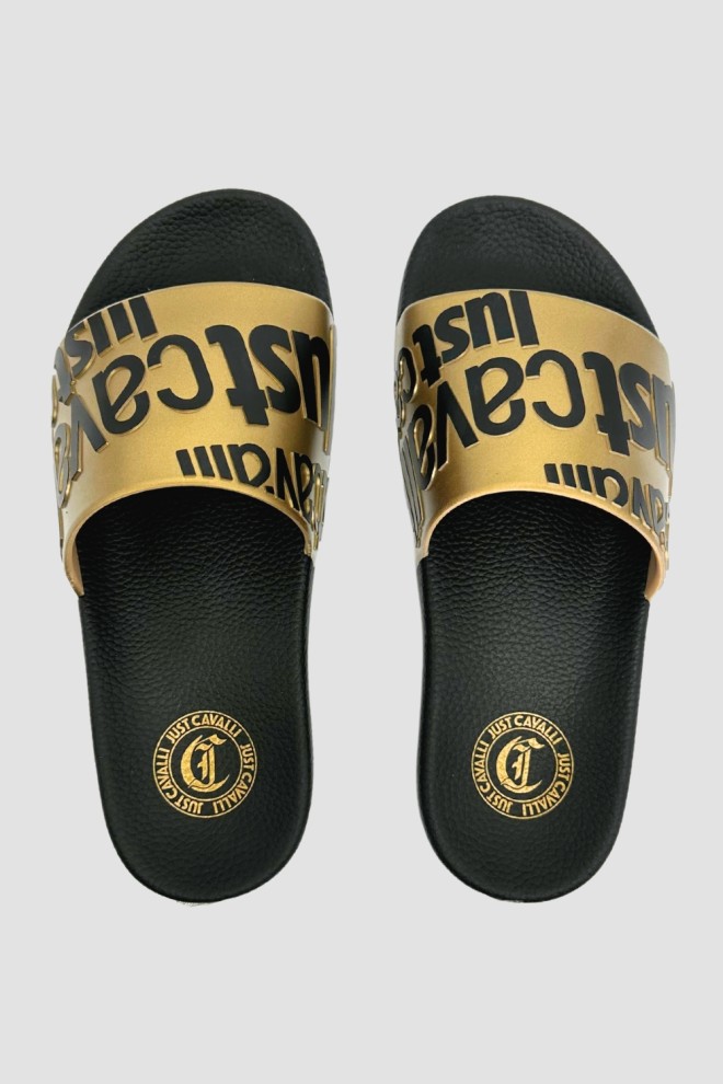 JUST CAVALLI Сlack Fondo Flip-flops pentru piscină DIS. 1