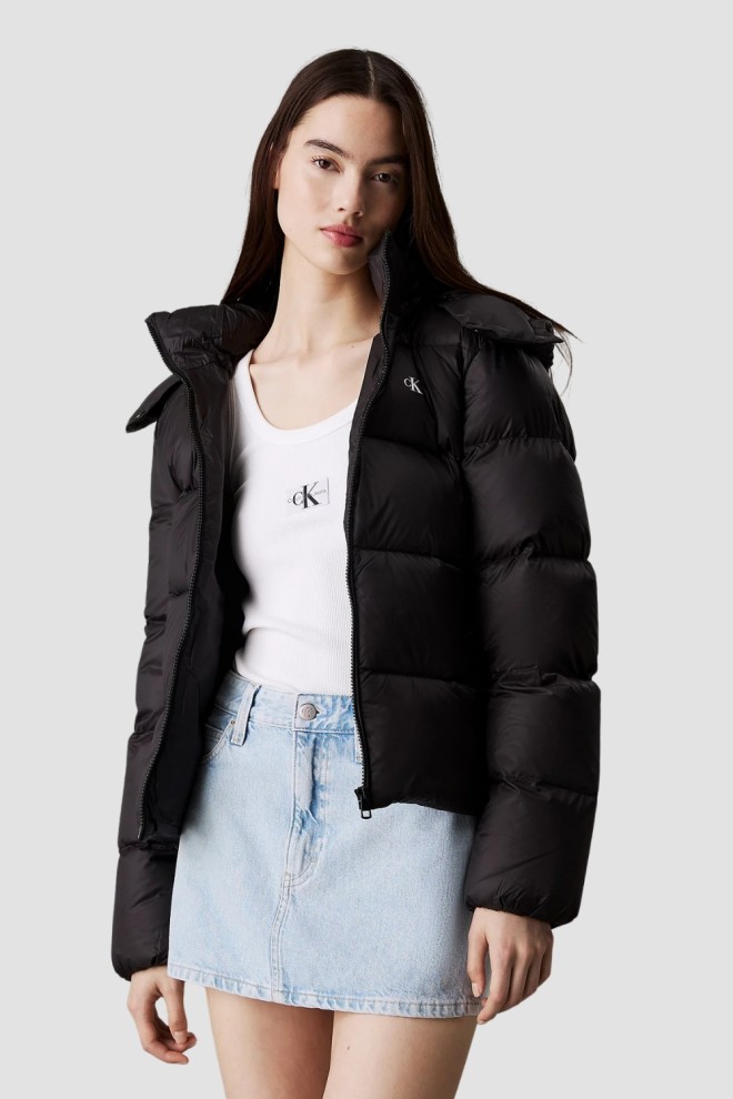 CALVIN KLEIN Black women's hooded jacket