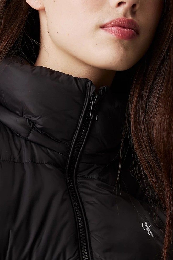 CALVIN KLEIN Jachetă cu glugă neagră pentru femei