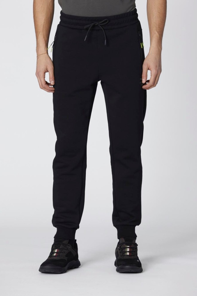 AERONAUTICA MILITARE Pantaloni de trening sport pentru bărbați negri