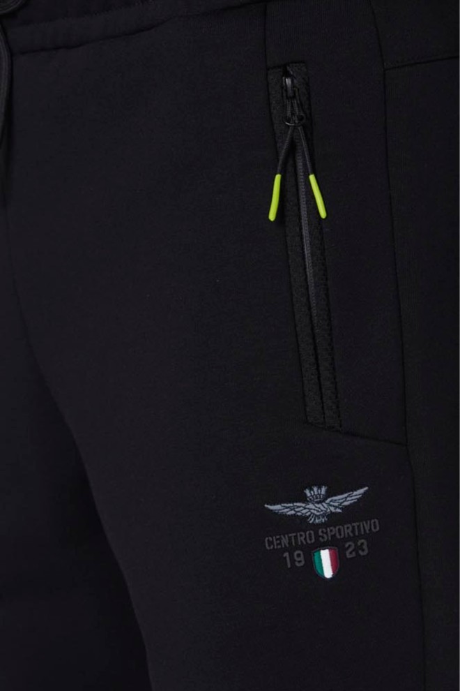AERONAUTICA MILITARE Pantaloni de trening sport pentru bărbați negri