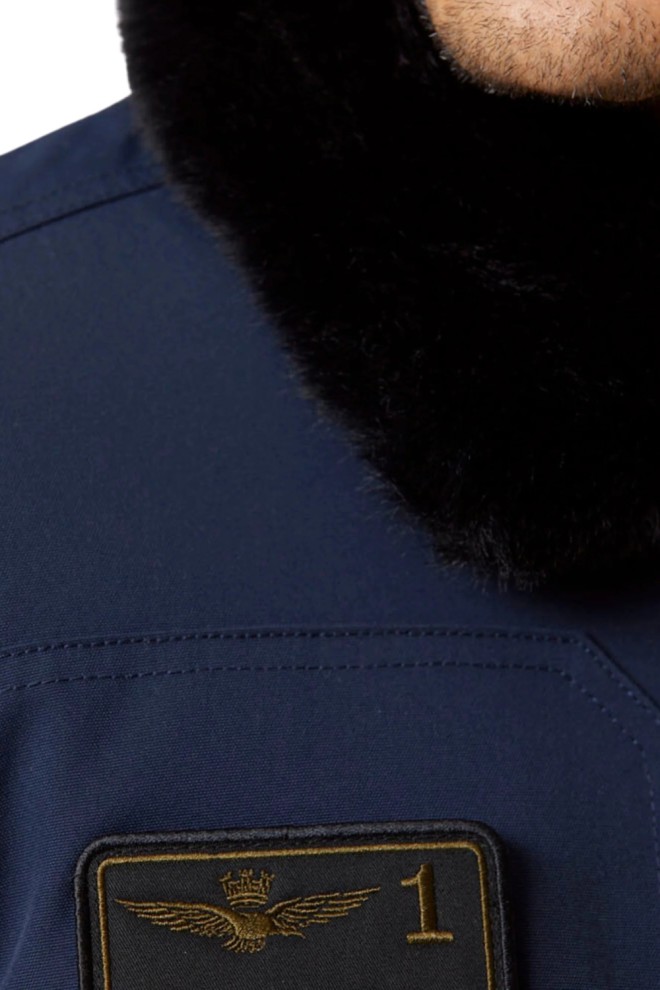 AERONAUTICA MILITARE Men's navy blue Iconic Pilot jacket