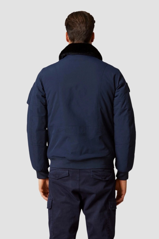 AERONAUTICA MILITARE Men's navy blue Iconic Pilot jacket