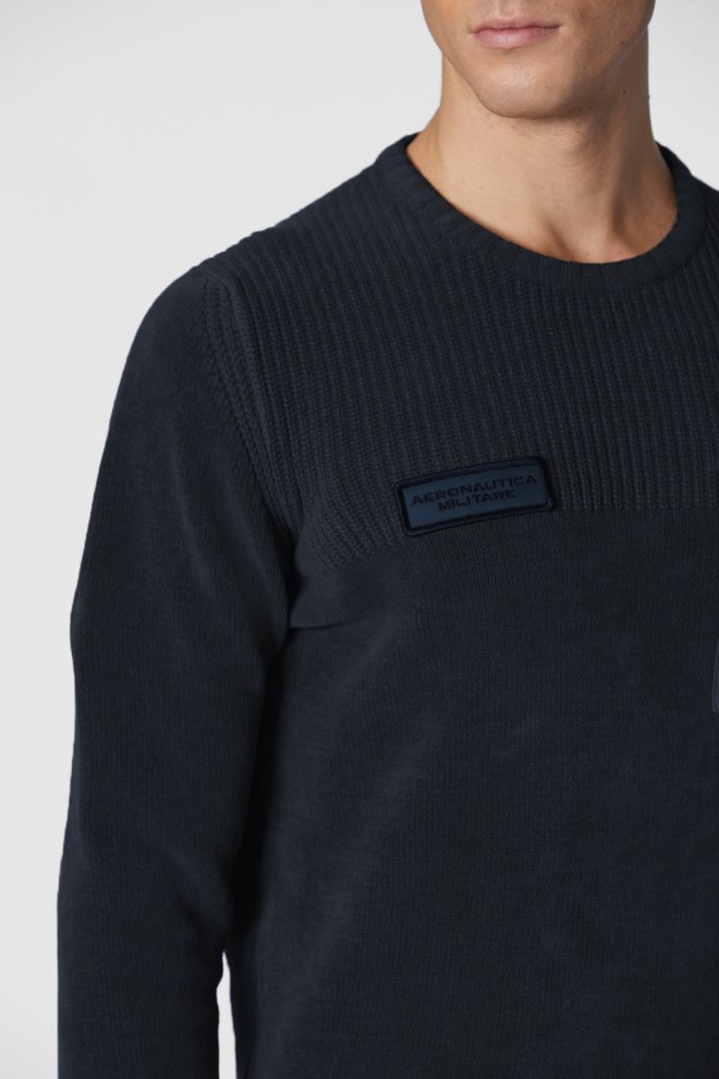 AERONAUTICA MILITARE Navy blue men's sweater