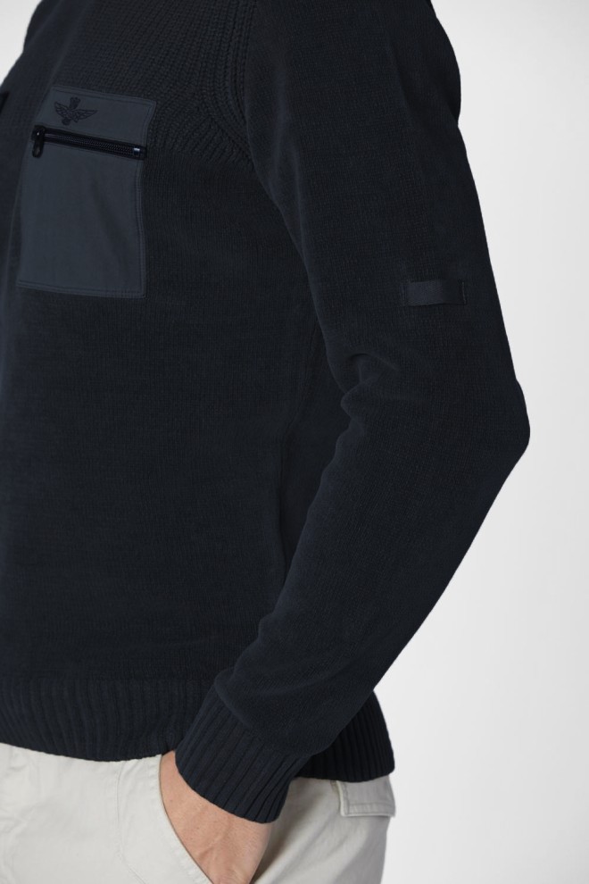 AERONAUTICA MILITARE Navy blue men's sweater