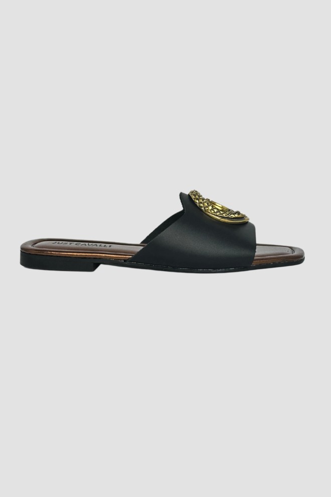 JUST CAVALLI Negru femei Fondo Elisie Ciabatta flip-flops
