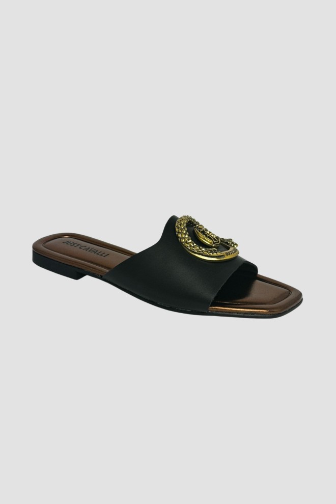 JUST CAVALLI Negru femei Fondo Elisie Ciabatta flip-flops