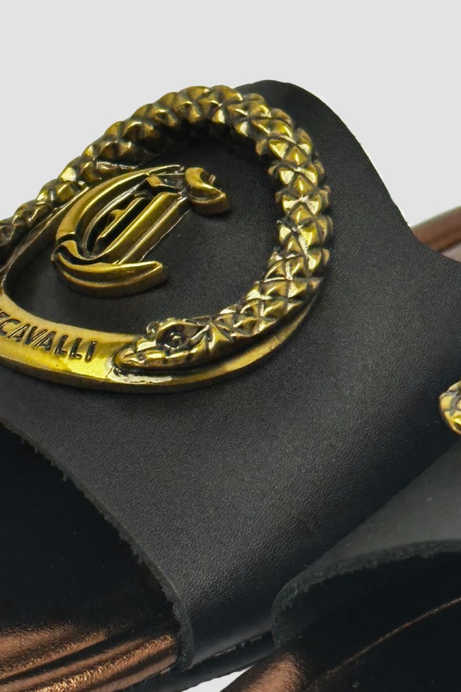 JUST CAVALLI Negru femei Fondo Elisie Ciabatta flip-flops