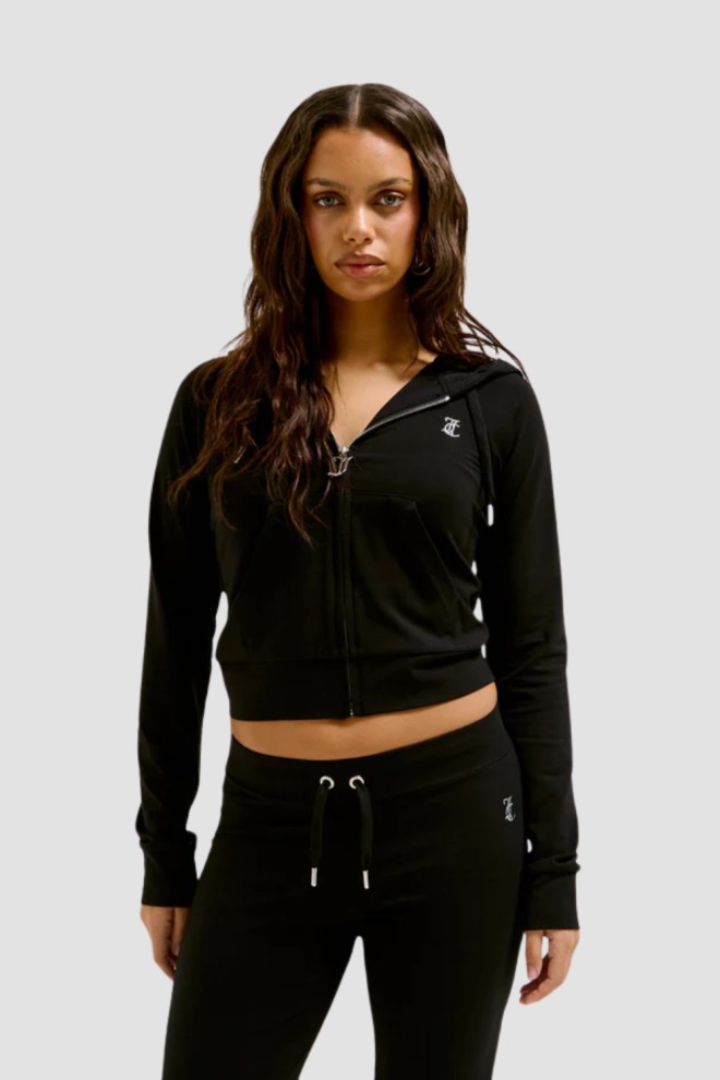 JUICY COUTURE Hanorac Ola din jerseu simplu negru pentru femei