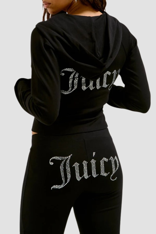 JUICY COUTURE Hanorac Ola din jerseu simplu negru pentru femei