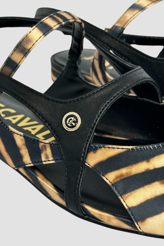 JUST CAVALLI Sandale Frina negre pentru femei