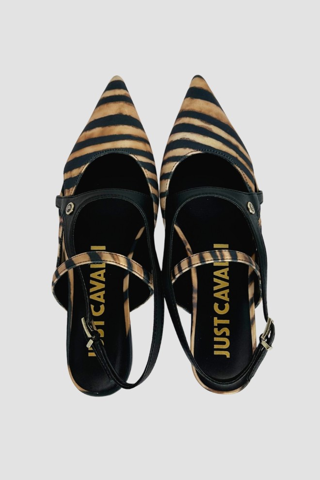 JUST CAVALLI Sandale Frina negre pentru femei