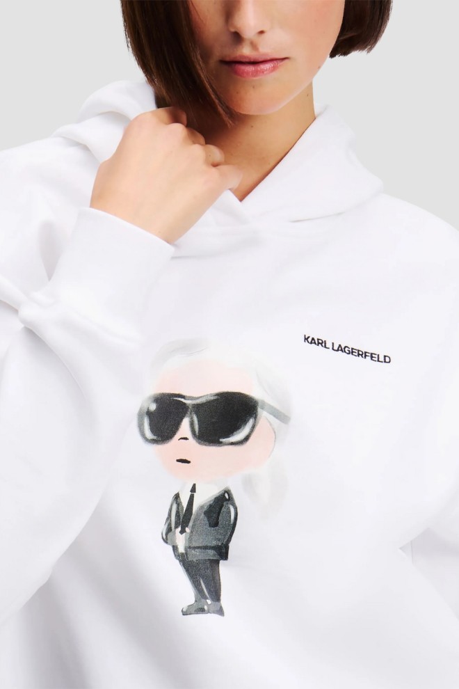 KARL LAGERFELD Hanorac alb Ikon Aquarelle K pentru femei