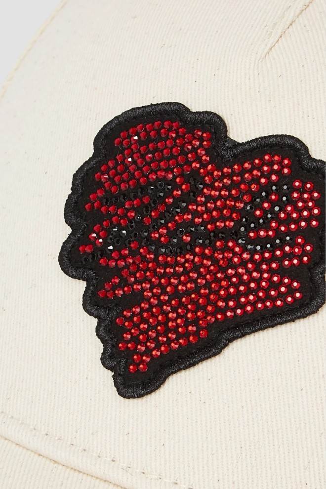 KARL LAGERFELD Șapcă de baseball pentru femei bej cu inimă