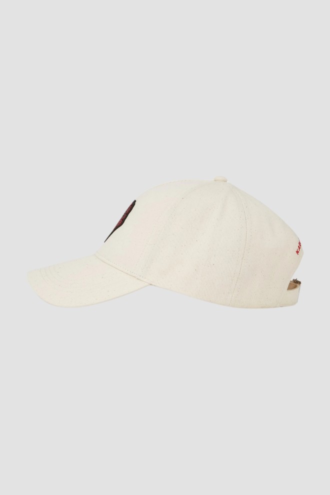 KARL LAGERFELD Șapcă de baseball pentru femei bej cu inimă