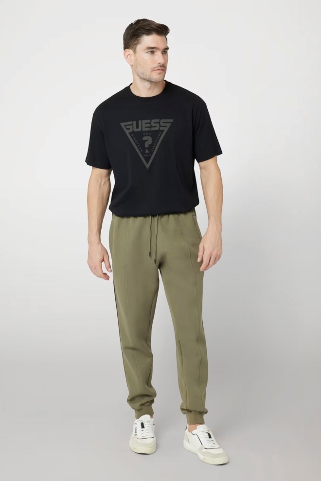 Pantaloni de trening cu dungi Mickey pentru bărbați GUESS Green