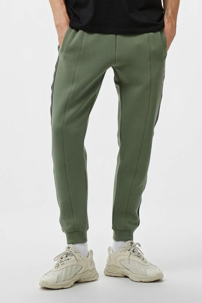 Pantaloni de trening cu dungi Mickey pentru bărbați GUESS Green