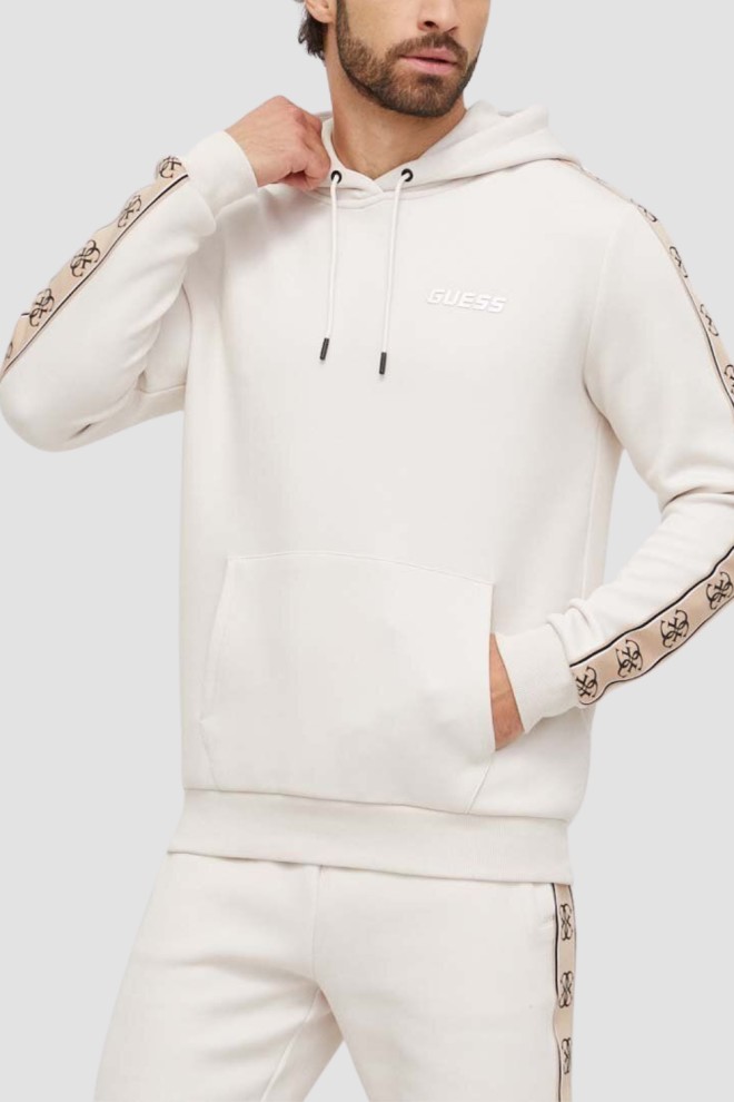 Бежевий чоловічий світшот GUESS у смужку Міккі