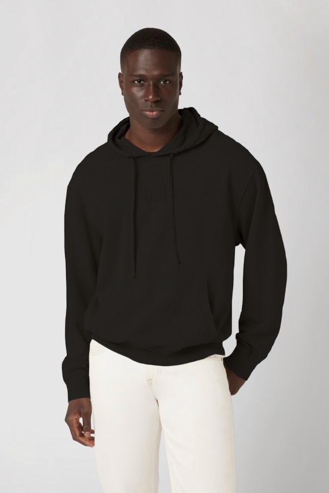 GUESS Tricou negru Finch Terry pentru bărbați