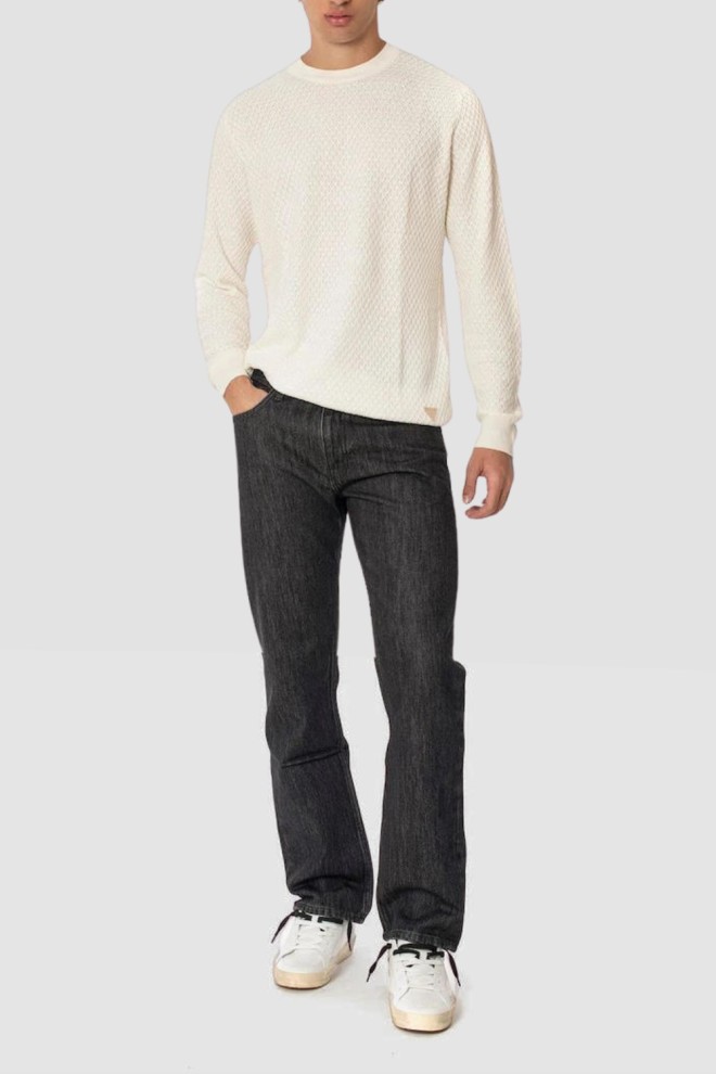 GUESS Pulover bărbați Davin Cn Ls bej