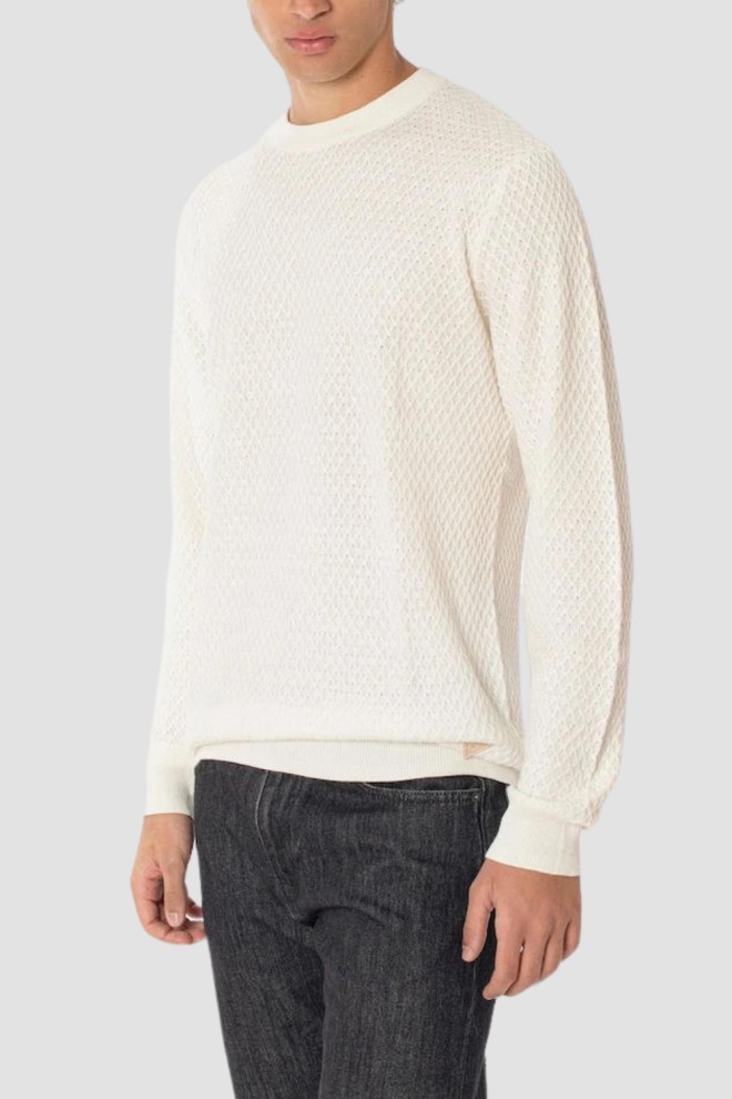 GUESS Pulover bărbați Davin Cn Ls bej