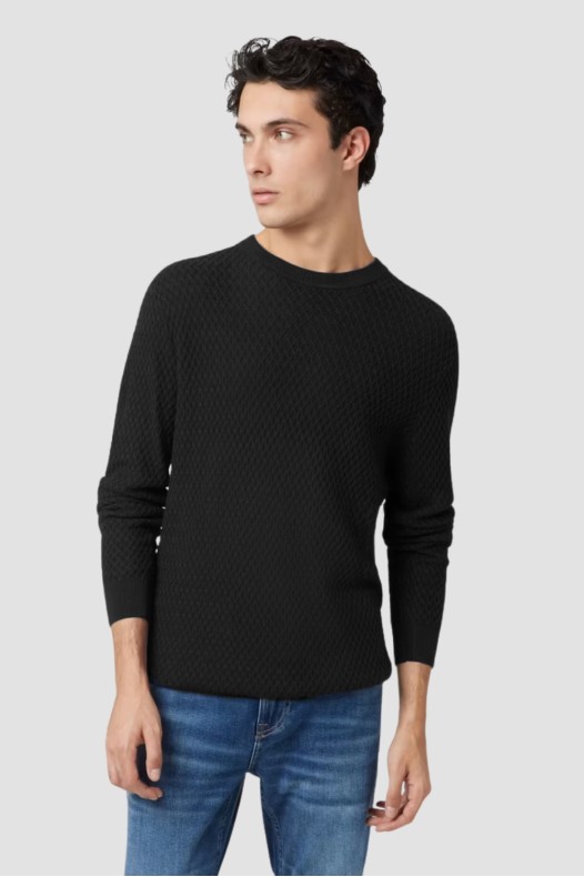 GUESS Pulover negru pentru...