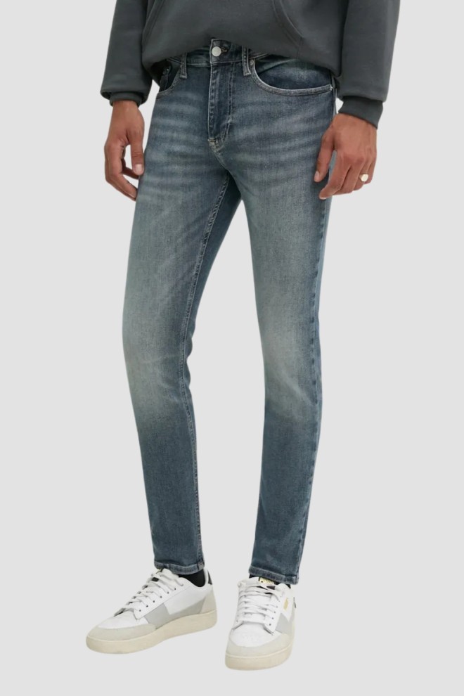 TOMMY JEANS Blue blugi pentru bărbați