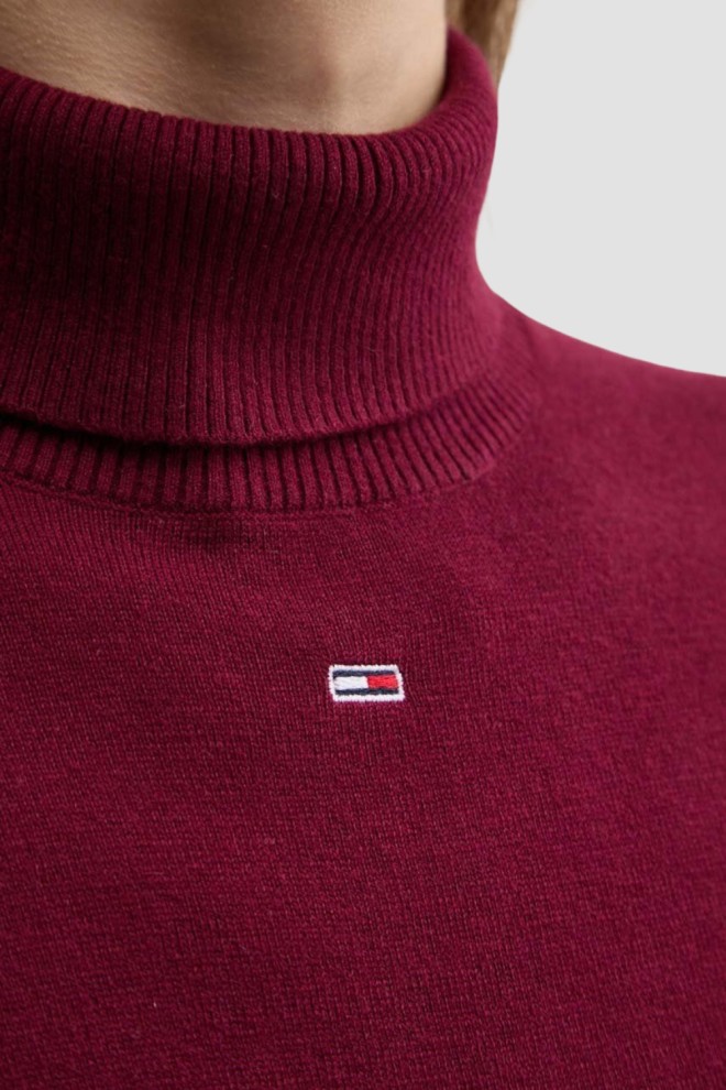 TOMMY JEANS Maroon cu guler înalt pentru femei