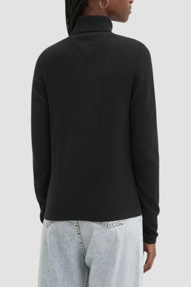 TOMMY JEANS Femeie negru cu guler înalt