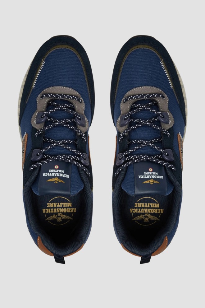AERONAUTICA MILITARE Adidași AM23 albastru marin pentru bărbați