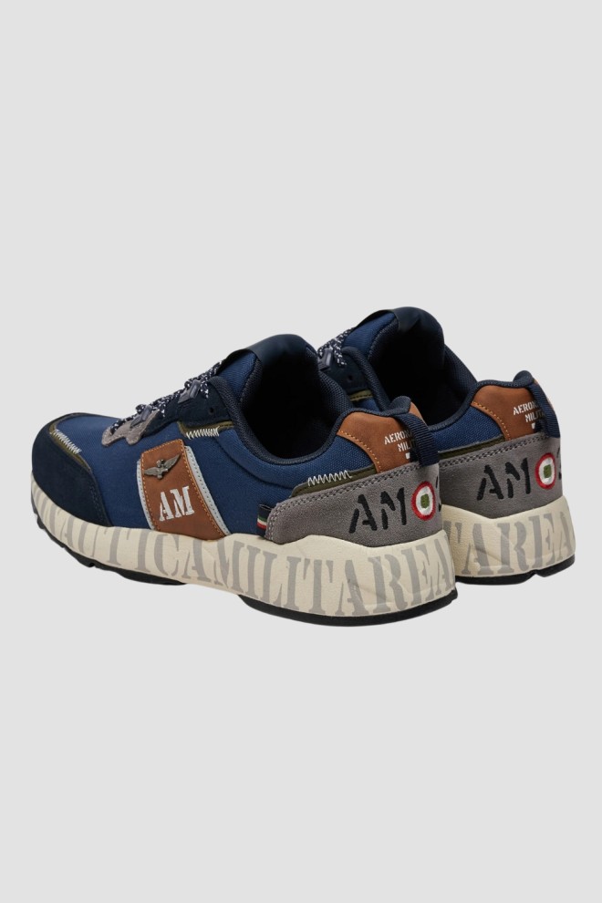 AERONAUTICA MILITARE Adidași AM23 albastru marin pentru bărbați