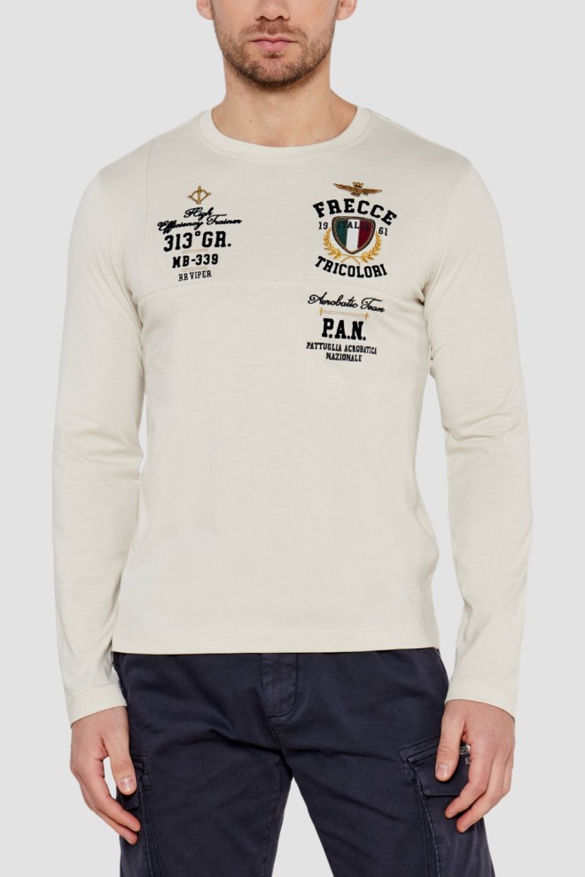 AERONAUTICA MILITARE Bej bărbați cu mânecă lungă