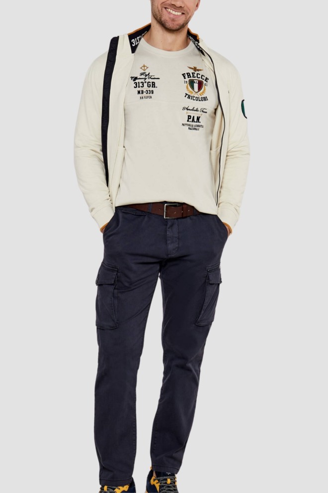 AERONAUTICA MILITARE Bej bărbați cu mânecă lungă