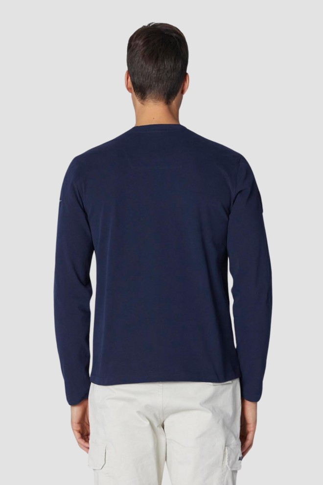 AERONAUTICA MILITARE Bărbați navy blue longsleeve Cu patch-uri