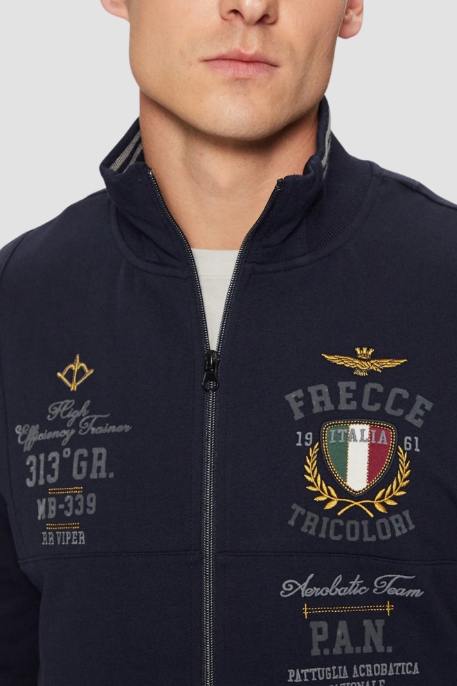 AERONAUTICA MILITARE Hanorace pentru bărbați cu blocuri de culoare albastru marin