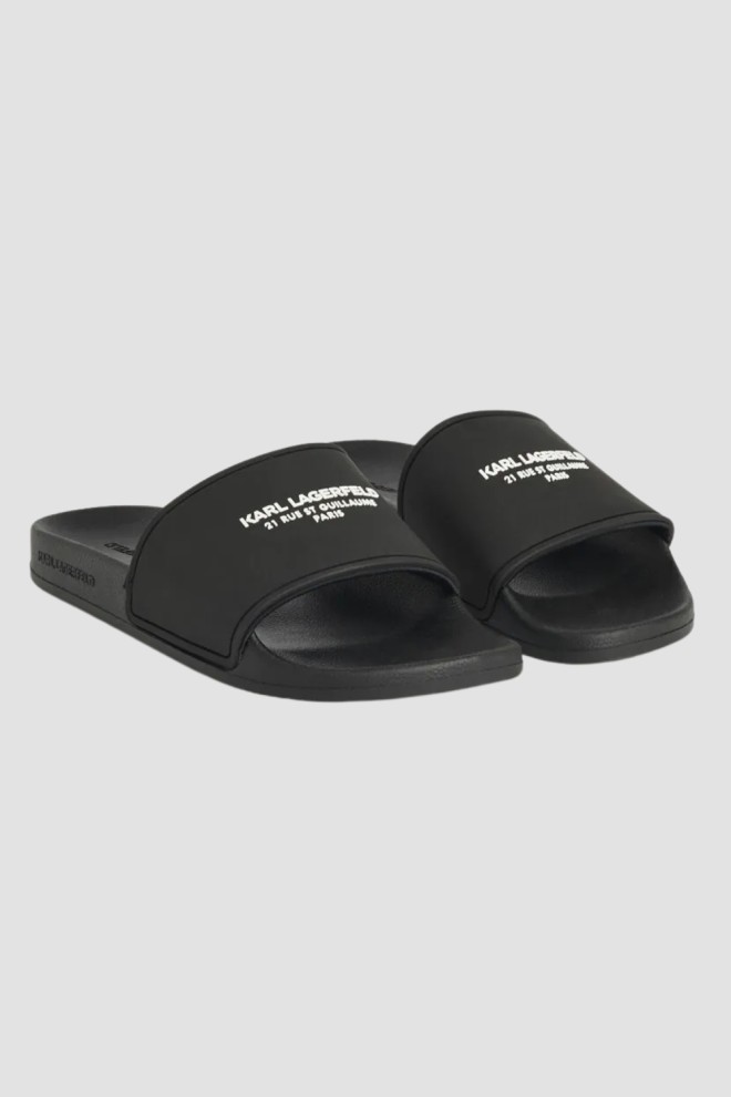 KARL LAGERFELD Negru bărbați KONDO RSG Logo flip-flops