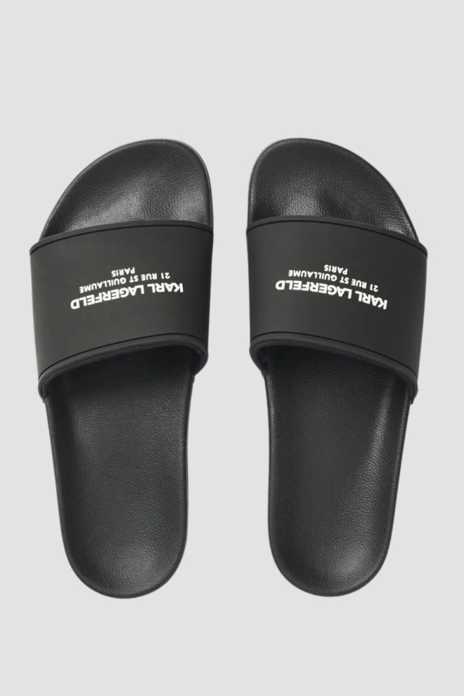 KARL LAGERFELD Negru bărbați KONDO RSG Logo flip-flops