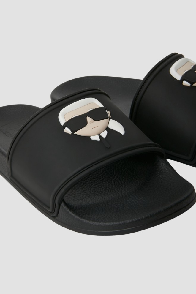 KARL LAGERFELD Women's black KONDO 2.0 Karl NFT flip-flops