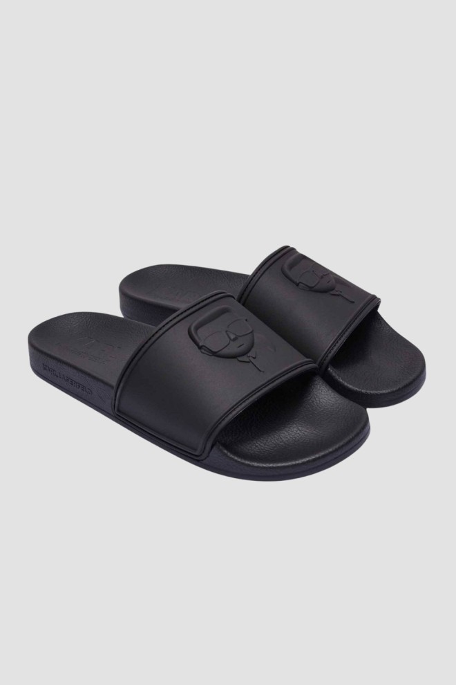 KARL LAGERFELD Negru bărbați KONDO Karl NFT Relief flip-flops