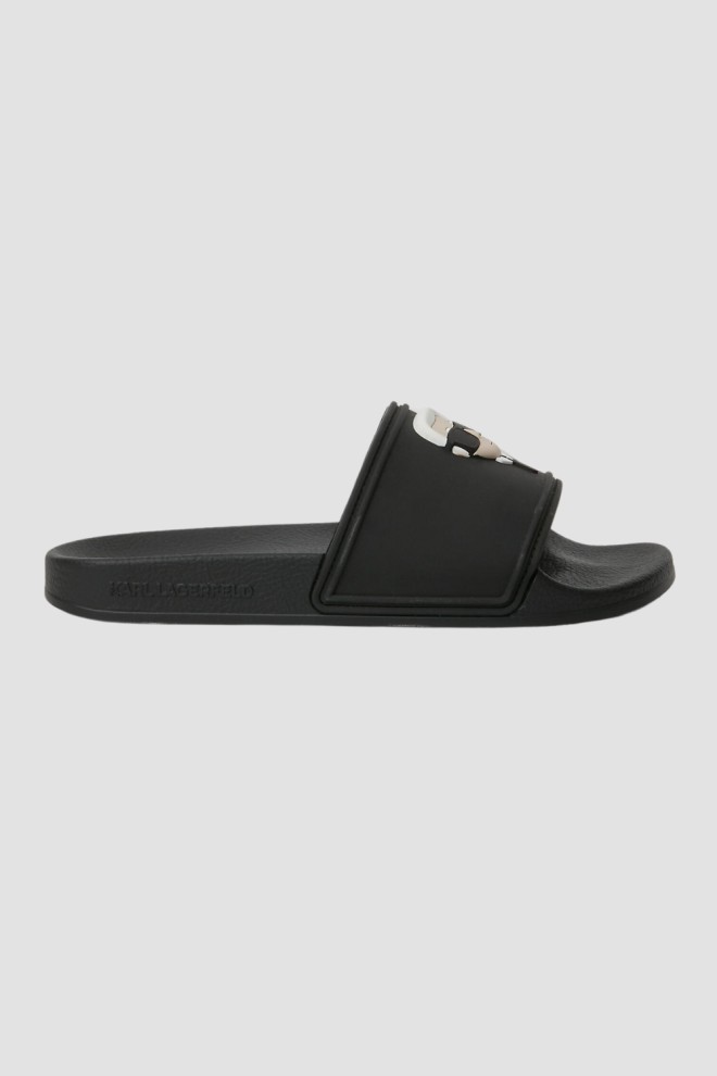 KARL LAGERFELD Women's black KONDO 2.0 Karl NFT flip-flops