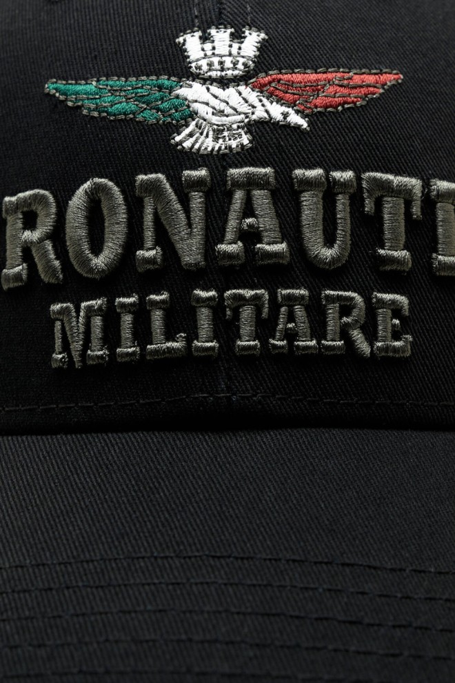 AERONAUTICA MILITARE Black men's baseball cap