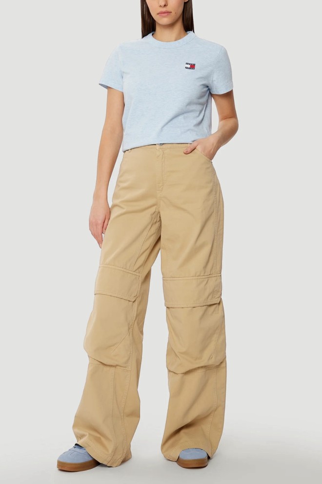 TOMMY JEANS Tricou albastru pentru femei cu logo mic