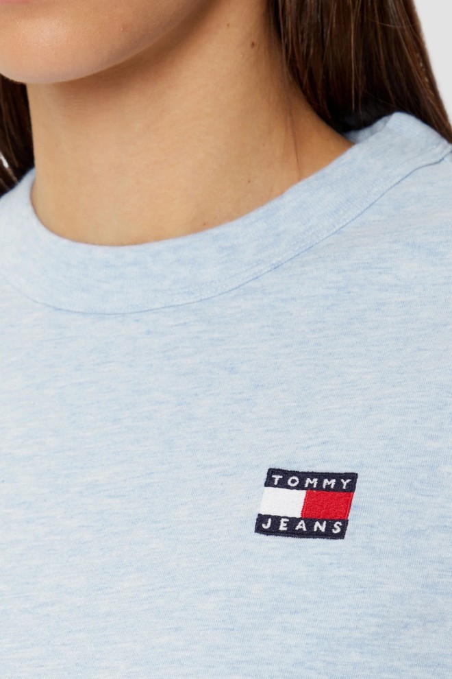 TOMMY JEANS Błękitny damski t-shirt z małym logo