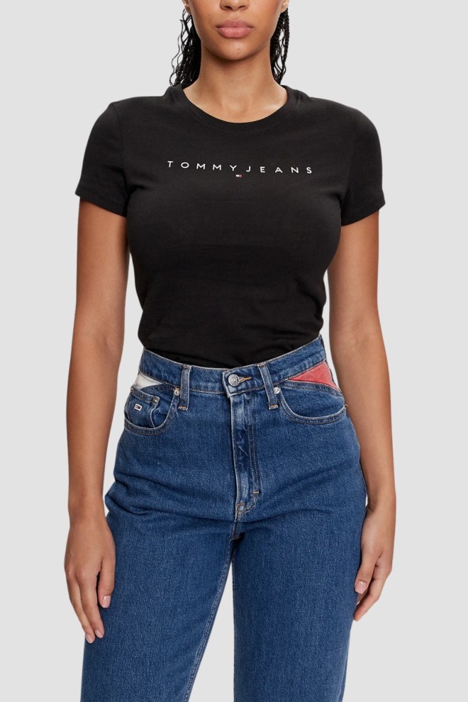 TOMMY JEANS Czarny damski t-shirt
