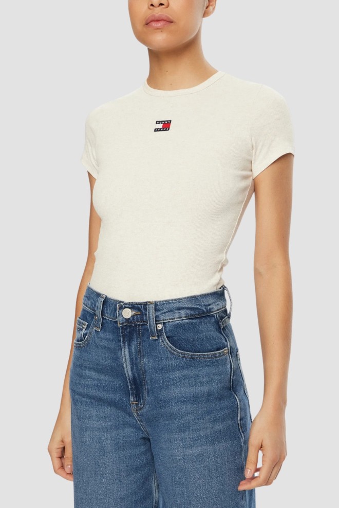 TOMMY JEANS Tricou bej pentru femei