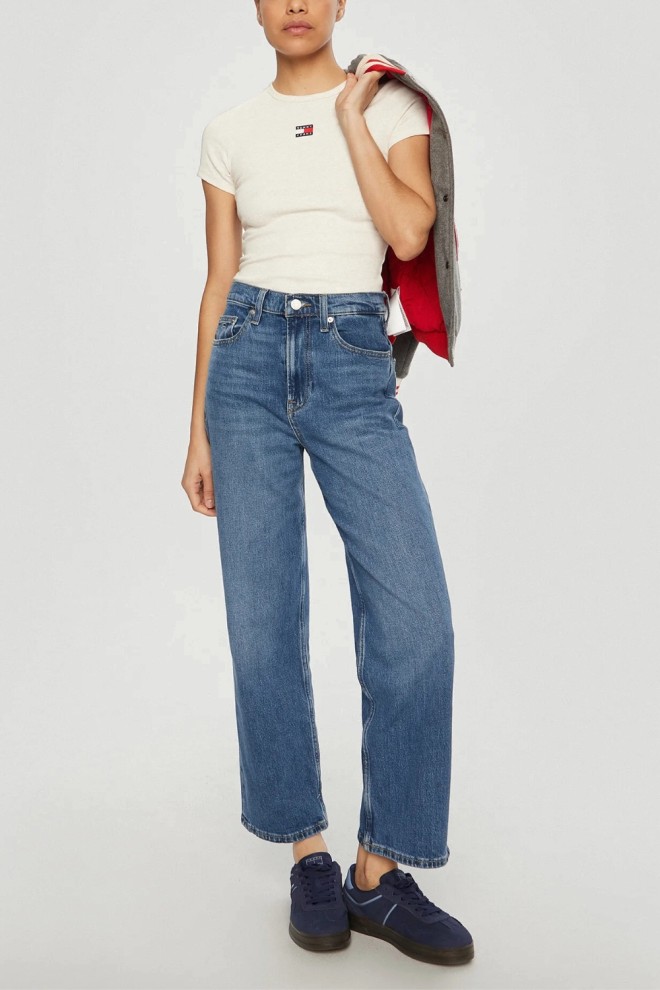 TOMMY JEANS Бежева жіноча футболка