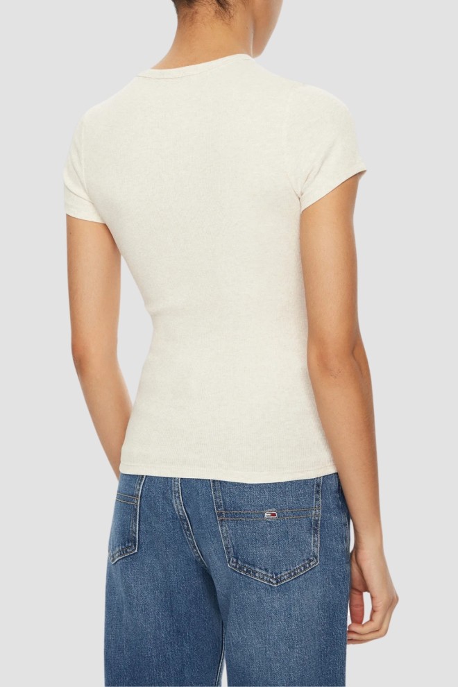 TOMMY JEANS Beige women's t-shirt