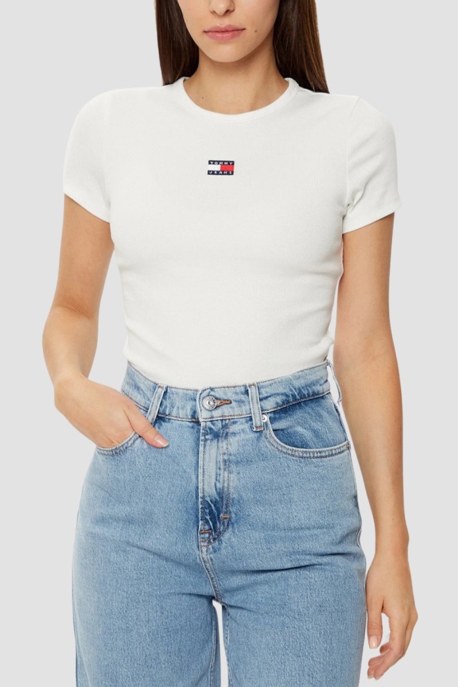 TOMMY JEANS Tricou ecru pentru femei