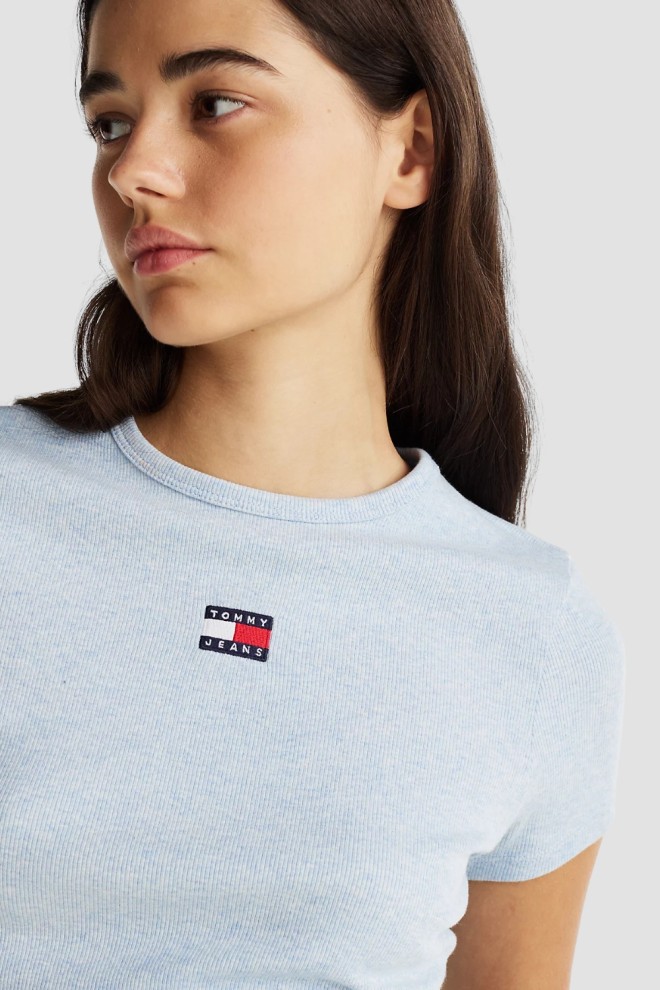 TOMMY JEANS Синя жіноча футболка